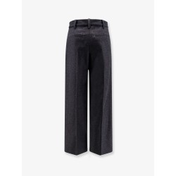 Virgin wool trousers with belt