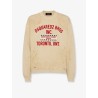 Cotton sweatshirt with distressed effect