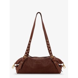 Nappa leather bag with embossed Logo Lettering