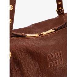 Nappa leather bag with embossed Logo Lettering