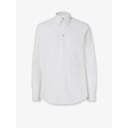 Cotton shirt with metal FF button