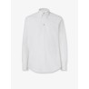 Cotton shirt with metal FF button