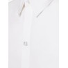 Cotton shirt with metal FF button