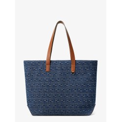 FF Jacquard tote bag with denim effect