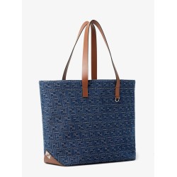 FF Jacquard tote bag with denim effect