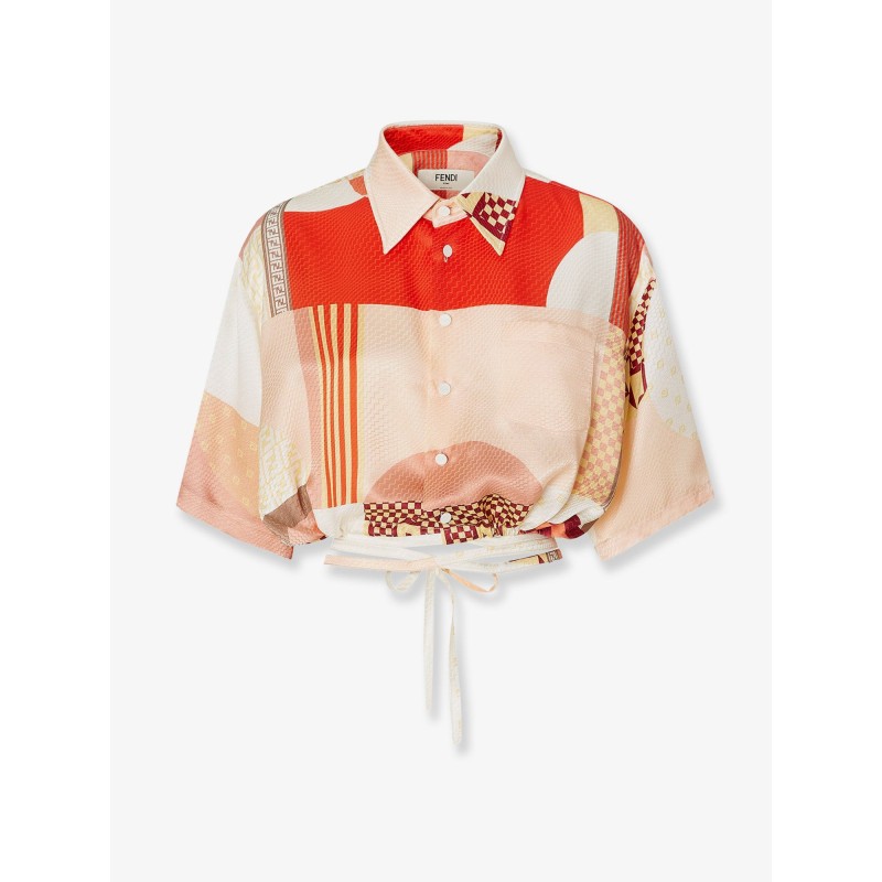 Patchwork silk shirt