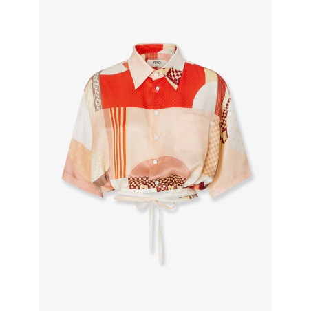 Patchwork silk shirt