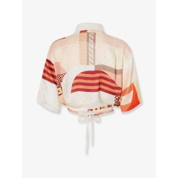 Patchwork silk shirt