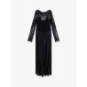 Long dress with lace insert