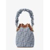 Mon Tresor jacquard FF fabric and leather bucket bag
