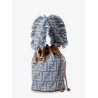 Mon Tresor jacquard FF fabric and leather bucket bag