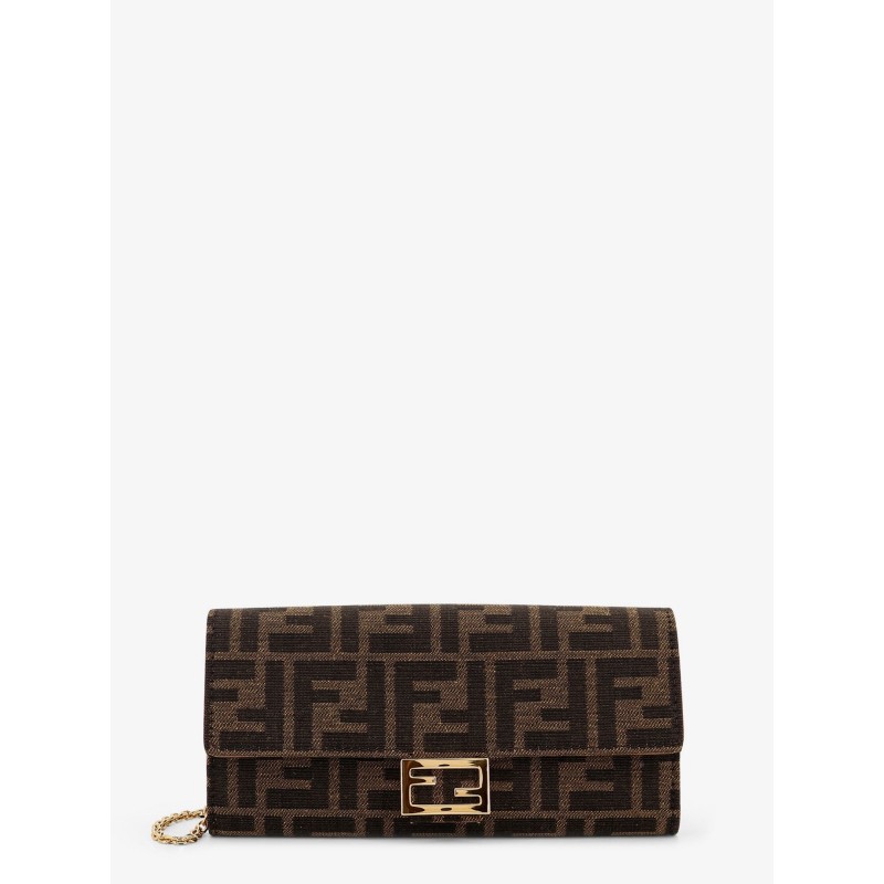 Continental With Chain Baguette FF jacquard fabric shoulder bag