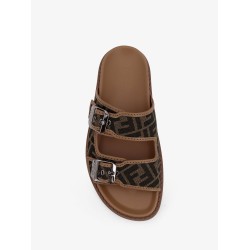 Feel jacquard FF fabric sandals