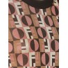Viscose sweater with Optical Fendi motif
