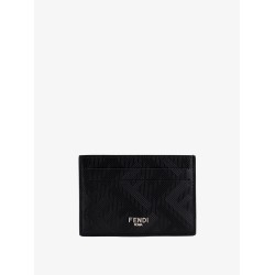 Leather cardholder with FF motif