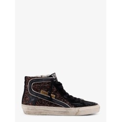 Slide Classic suede high-top sneakers with glitter inserts