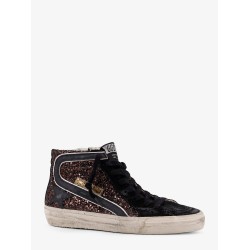 Slide Classic suede high-top sneakers with glitter inserts