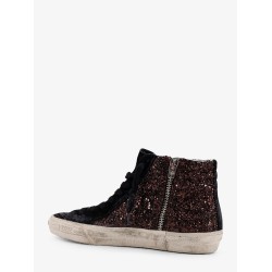 Slide Classic suede high-top sneakers with glitter inserts