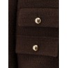 Wool blend blazer with metal buttons