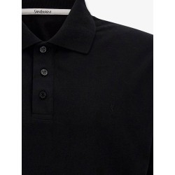 Cotton blend polo shirt with Cassandre embroidery