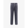 Virgin wool trousers with drawstring
