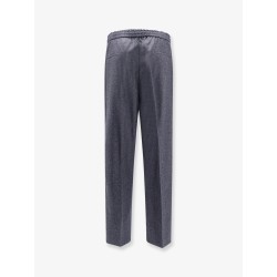 Virgin wool trousers with drawstring