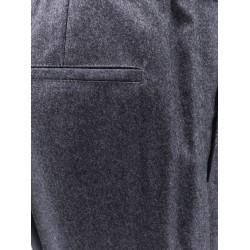 Virgin wool trousers with drawstring