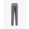 Herringbone wool and cashmere trousers