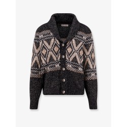 Wool, silk and cashmere cardigan