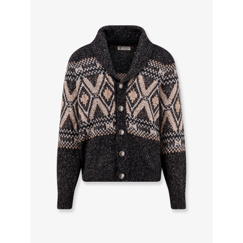 Wool, silk and cashmere cardigan
