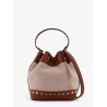 Rockstud Spike canvas and leather shoulder bag