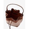 Rockstud Spike canvas and leather shoulder bag