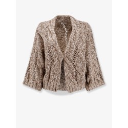 Wool and cashmere cardigan with sequins