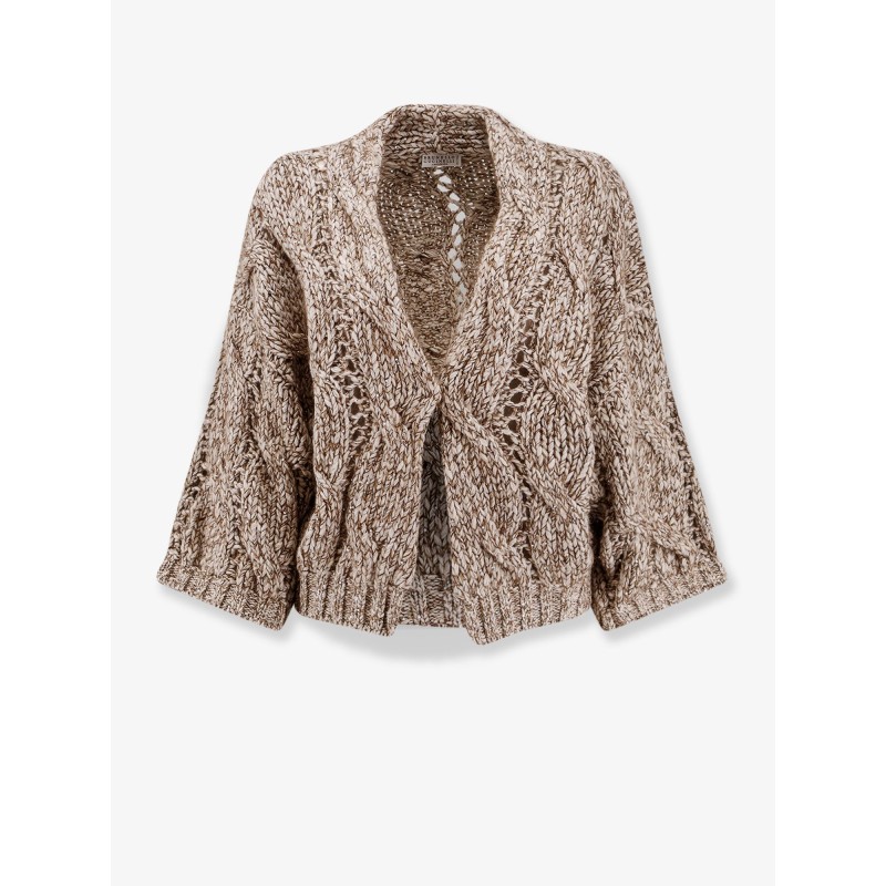Wool and cashmere cardigan with sequins