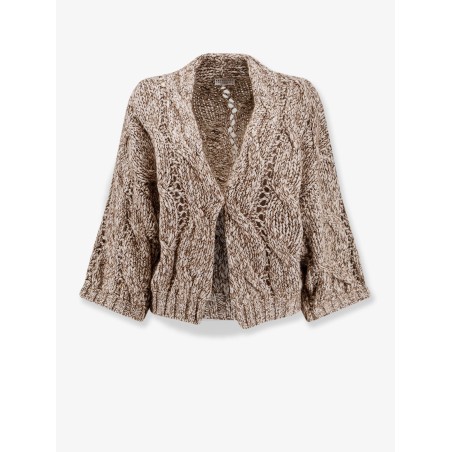 Wool and cashmere cardigan with sequins