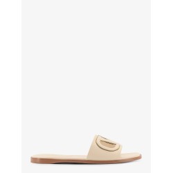 Vlogo cut-out leather slides