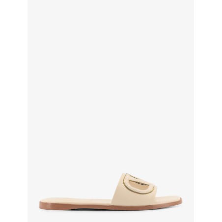 Vlogo cut-out leather slides