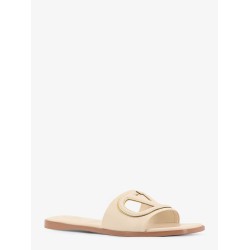 Vlogo cut-out leather slides