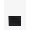 Leather card holder with frontal monogram