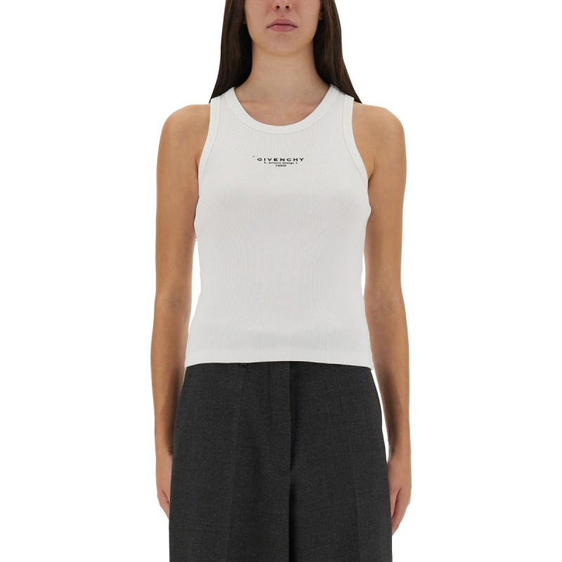 SLIM TANK TOP WITH LOGO PRINT