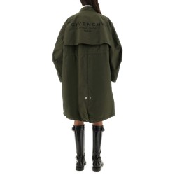 OVERSIZED PARKA WITH LOGO PRINT