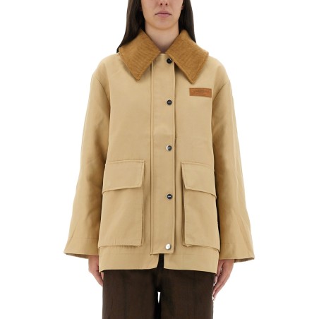 CAMEL TWILL MIDI JACKET