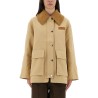 CAMEL TWILL MIDI JACKET