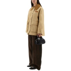 CAMEL TWILL MIDI JACKET