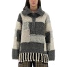 PATCHWORK JERSEY WITH BANGS
