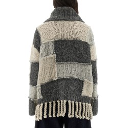 PATCHWORK JERSEY WITH BANGS