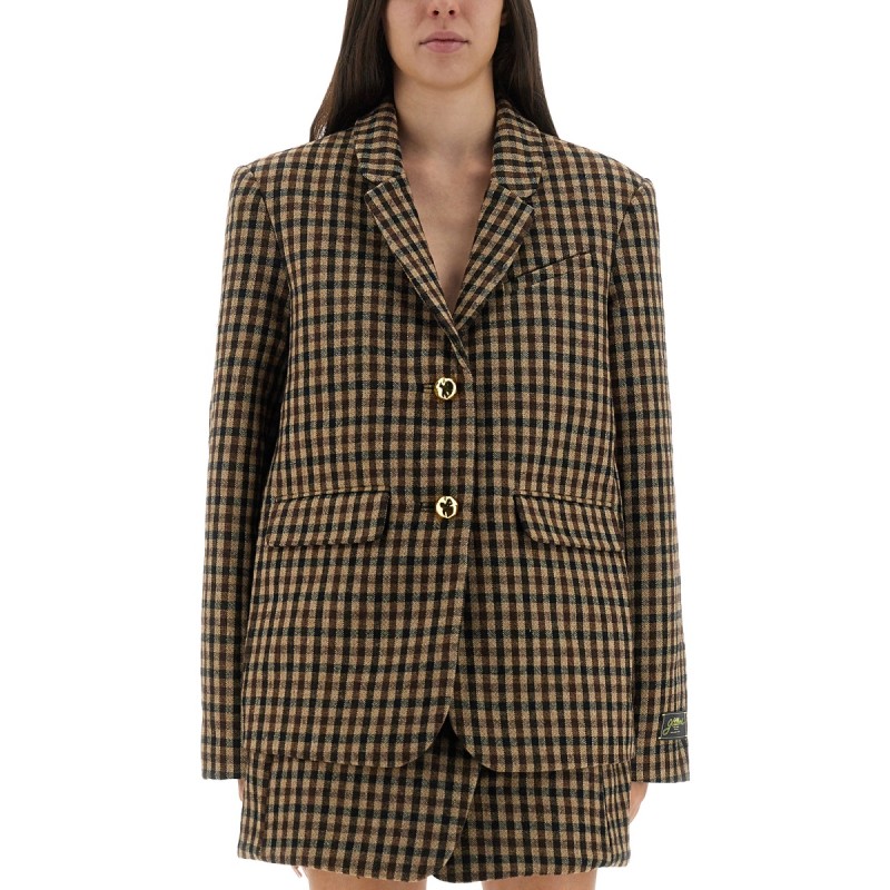 CHECKED WOOL BLAZER