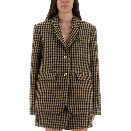 CHECKED WOOL BLAZER