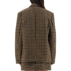 CHECKED WOOL BLAZER