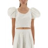 COTTON TOP WITH PUFF SLEEVES